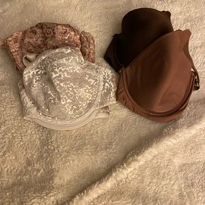 NWOT 2 - Designed for T-shirts, 2 are lace. Basic, beautiful colors. Never worn!